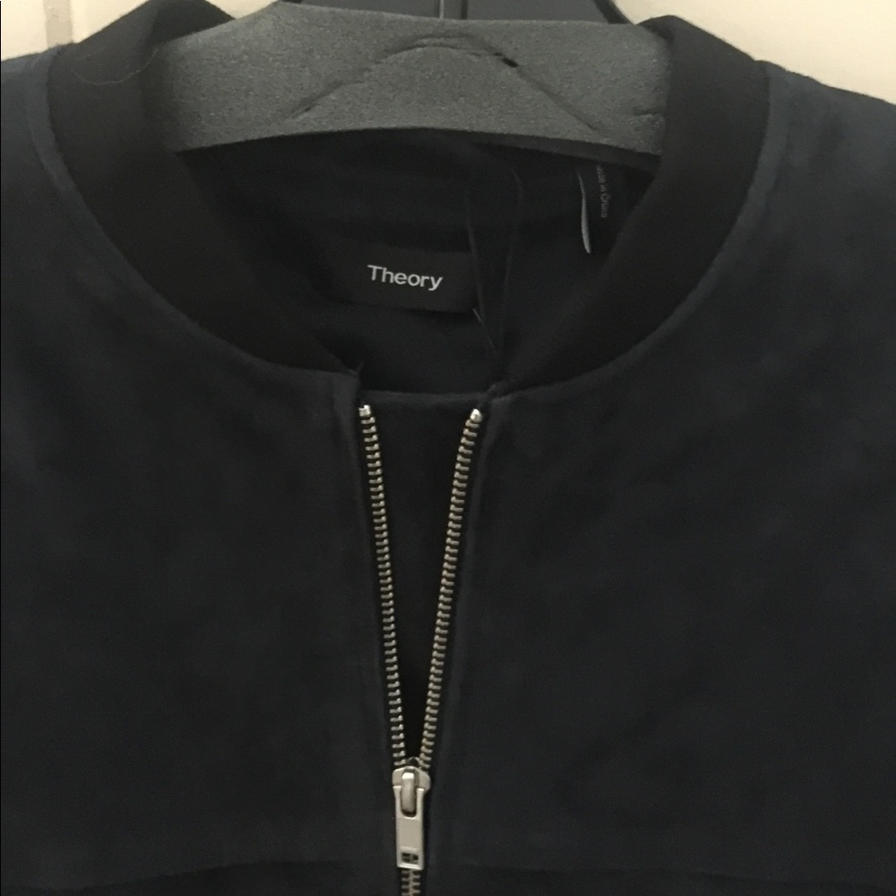 Theory suede leather bomber jacket - Picture 6 of 7